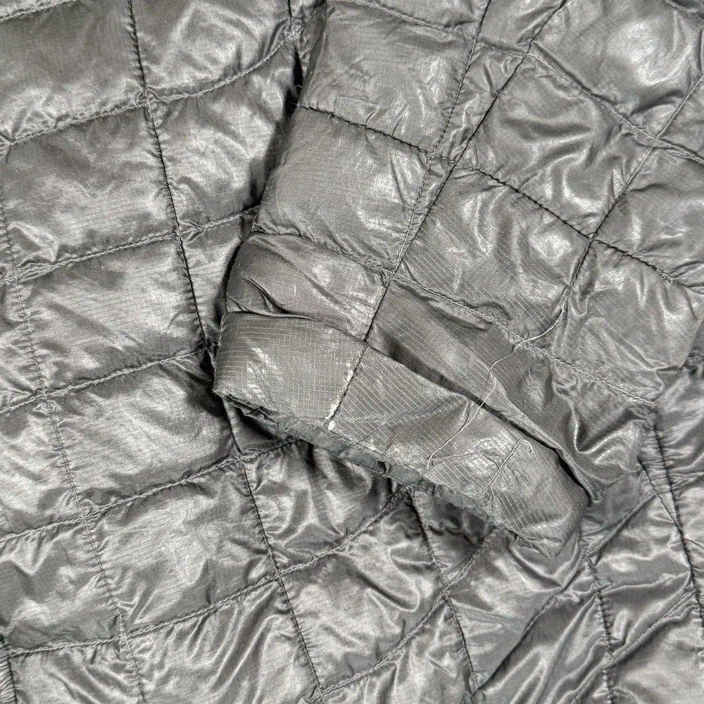 Mens L The North Face Black Thermoball Full Zip Jacket Coat Puffer Matte